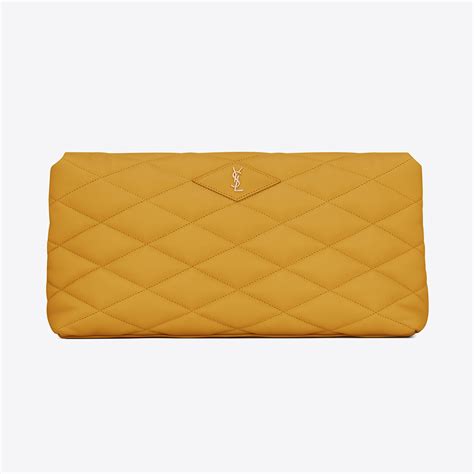 yellow ysl clutch with evening gown|YSL clutch sale.